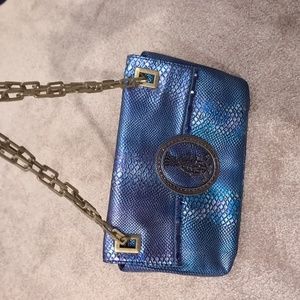 Christian Audigier snake skin print handbag